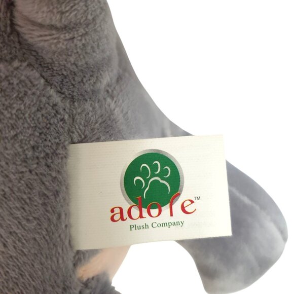 Adore Gray Hippopotamus 14.5" Stuffed Animal Realistic Soft Plush Toy Swamp NEW - Picture 5 of 8